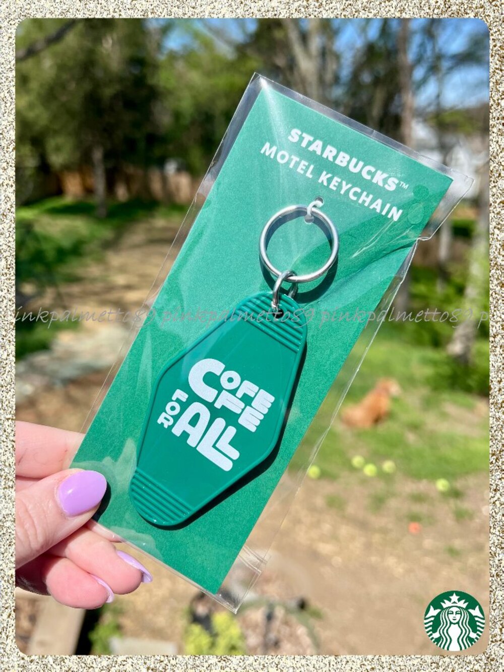 💚🔑 NWT 2026 Starbucks 'Coffee for All' Retro Motel Keychain — Green